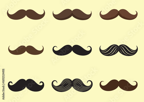 Man mustache Icon, Man mustache vector