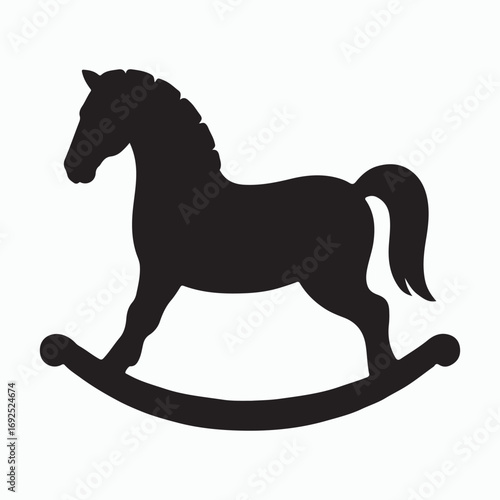 Rocking Horse Classic Toy Solid Icon