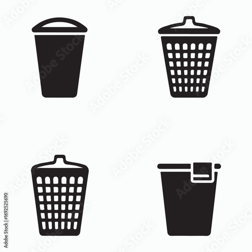 Laundry Hamper Utility Icons Pack