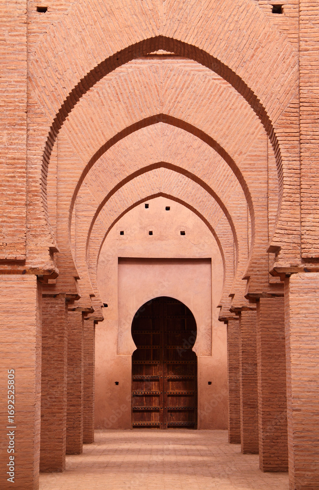 Fototapeta premium Al Haouz, Morocco. 12th Century Almohad, Tin Mel or Tin mal Mosque in the High Atlas Mountains