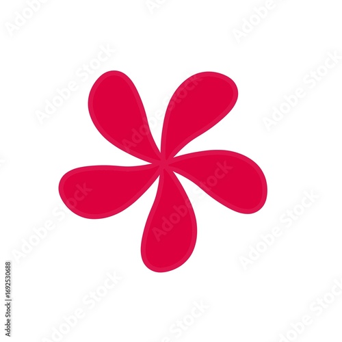 illustration red flower. Hand Drawn Flowers. Red flower seamless pattern. single red flower. red flower icon with white background.