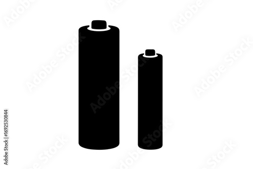 Silhouette of a finger, little finger battery
