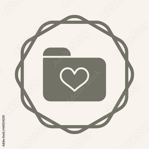 Folder symbol trendy artwork useful vector Illustration circle design magnificent colorful background