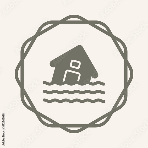 House symbol trendy artwork useful vector Illustration circle design magnificent colorful background