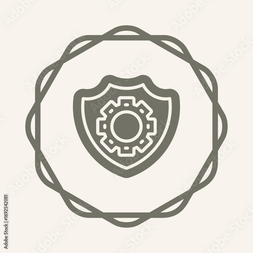 Shield symbol trendy artwork useful vector Illustration circle design magnificent colorful background