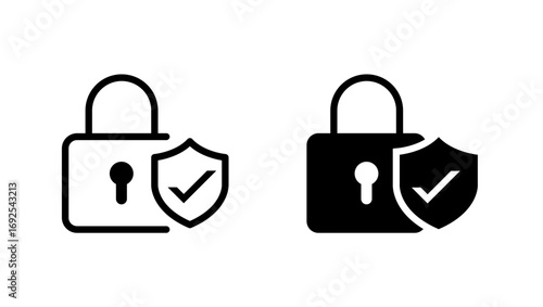 Protection and Secure icon. Security Lock