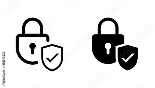 Protection and Secure icon. Security Lock