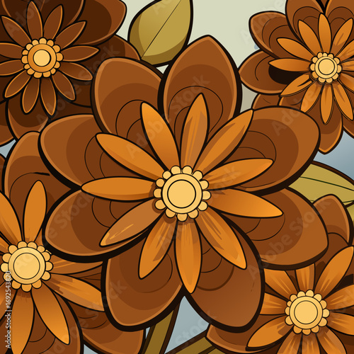 seamless background with flowers
