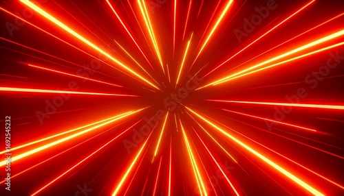 Red and yellow radial lines