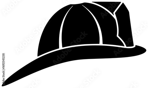 hat illustration cap silhouette fashion logo sport icon clothing outline baseball design head blank white front headwear template cotton shape women vector graphic background