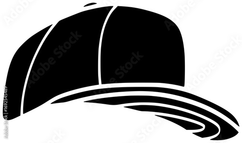 hat illustration cap silhouette fashion logo sport icon clothing outline baseball design head blank white front headwear template cotton shape women vector graphic background
