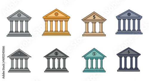 ancient temples with modern currency symbols depicted