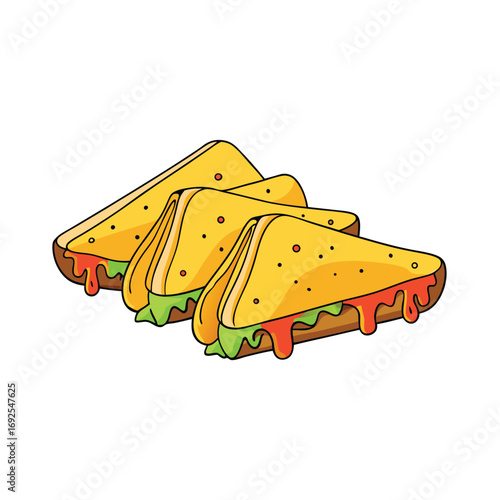 Delicious chicken quesadilla slices with gooey melted cheese stretching attractively for advertising purposes