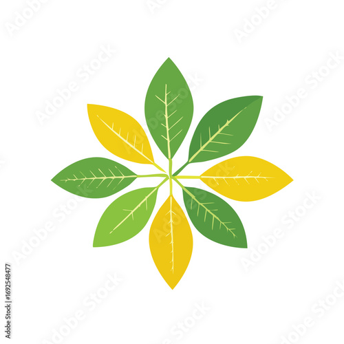Lemon Leaves Vector Illustration in EPS Format, Minimalist Botanical Design
