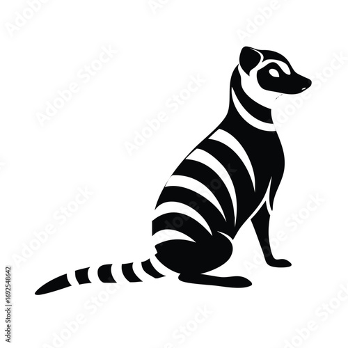 Illustration of a civet, a nocturnal mammal known for its distinctive markings