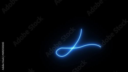 neon love icon animation, Abstract red neon heartbeat signal icon animation background, love neon sign animation video footage, love heartbeat animation isolated on black background. motion video