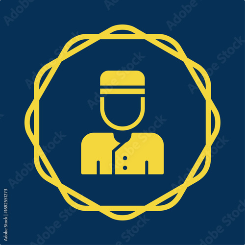Concierge symbol trendy artwork useful vector Illustration circle design ravishing colorful background