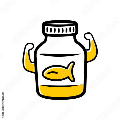 Bodybuilding Supplement hand drawing icon for web and graphic design
