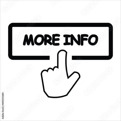 more info icons. simple line vector illustration