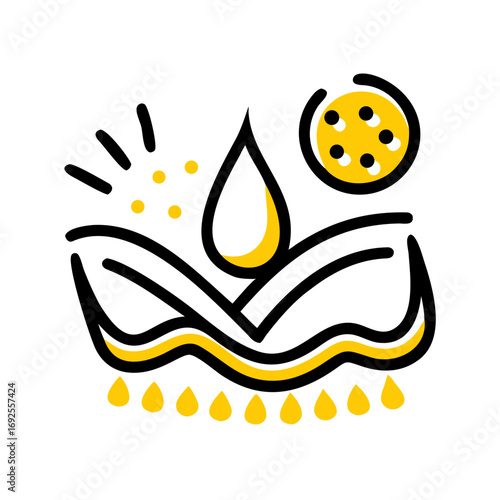 Collagen Care hand drawing icon for web and graphic design