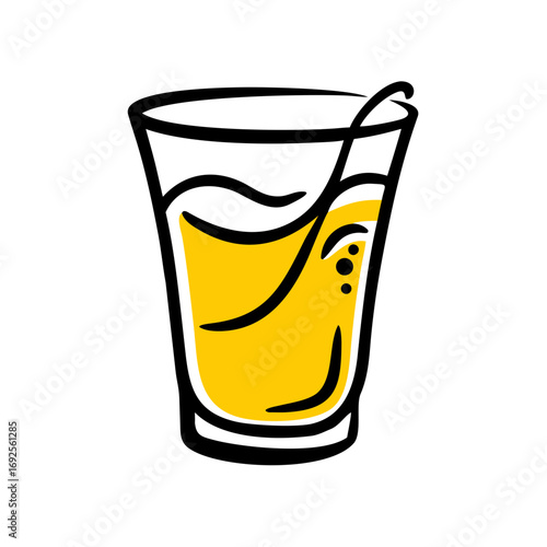 Drink hand drawing icon for web and graphic design