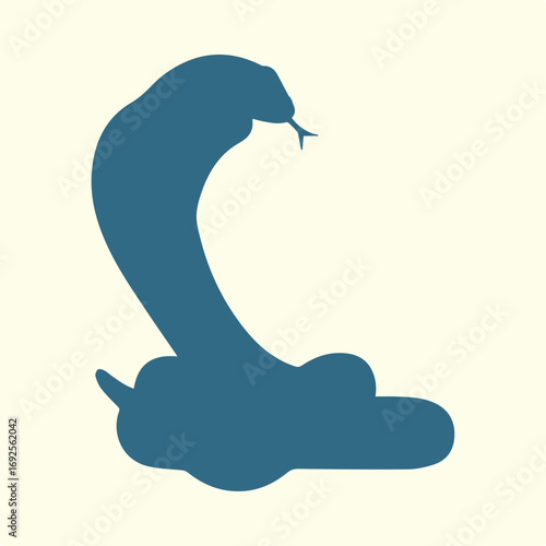 Snake symbol artwork trendy useful vector Illustration design cute colorful background