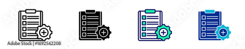 Document Settings  Icon Set Multiple Style Collection