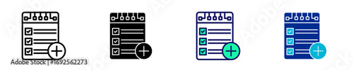 Digital Document  Icon Set Multiple Style Collection