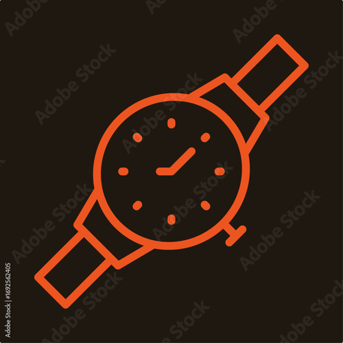 Watch symbol artwork trendy useful vector Illustration design handsome colorful background