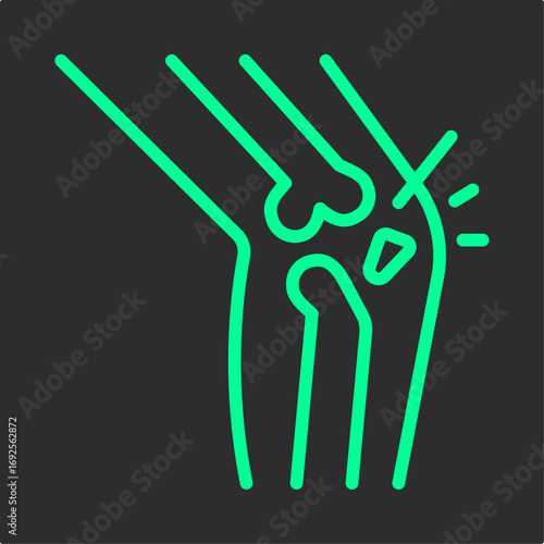 Knee joint symbol artwork trendy useful vector Illustration design attractive colorful background