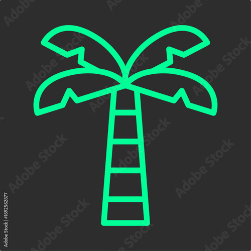 Palm tree symbol artwork trendy useful vector Illustration design attractive colorful background