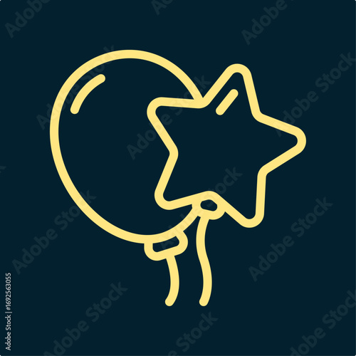 Balloon symbol artwork trendy useful vector Illustration design pretty colorful background