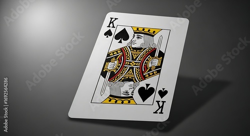 King of Spades Playing Card Close Up.