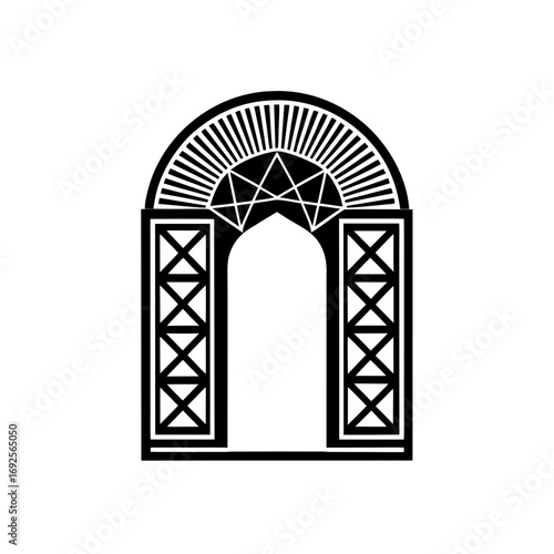 archway  geometric ornamentation  minimalist 