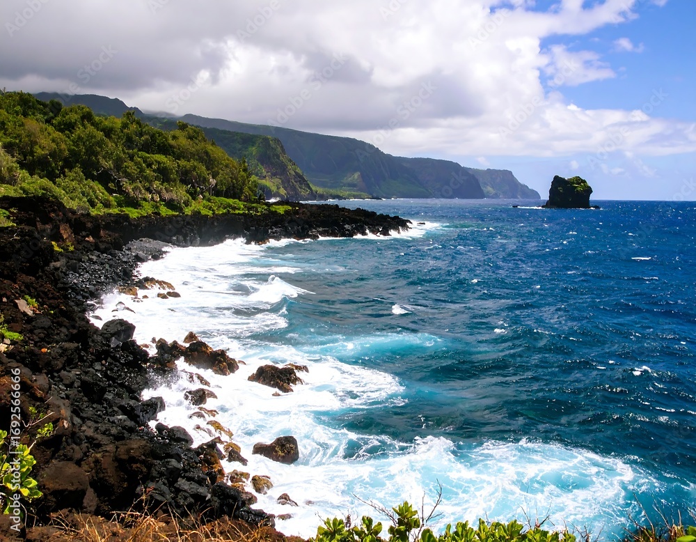 Fototapeta premium Coastal Ocean View Landscape