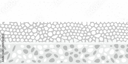 Abstract organic geometric patterns in shades of gray and white for backgrounds