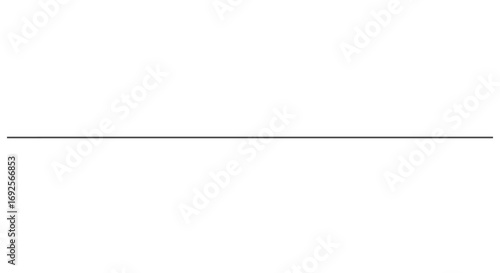 A simple minimalist graphic featuring a single, thin, gray horizontal line on a plain white background.