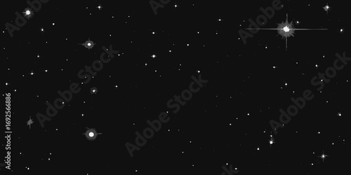 A vast expanse of the night sky filled with numerous twinkling stars and celestial bodies