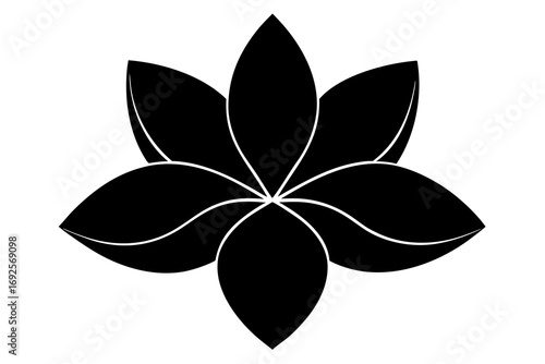 Black lotus flower silhouette