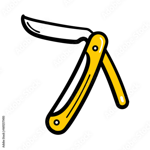 Razor hand drawing icon for web and graphic design