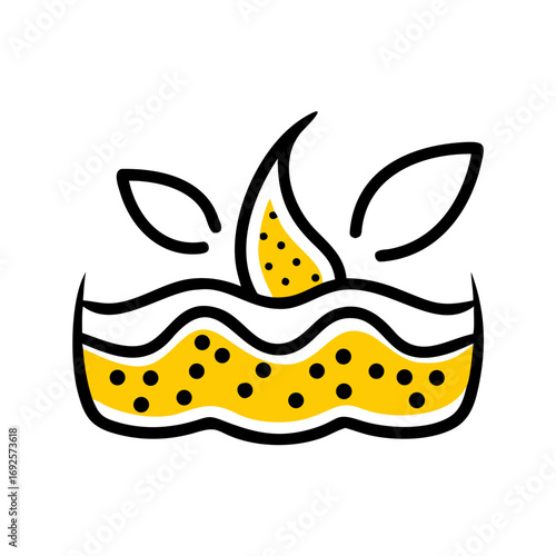 Skin Pores Care hand drawing icon for web and graphic design