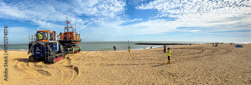 Wallpaper Mural Lifeboat on rotating Beach Recovery and Launch Tractor Trailer Torontodigital.ca
