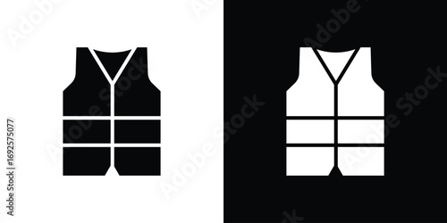Vest jacket icon logo. simple graphic symbols
