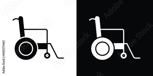 Wheelchair icon logo. simple graphic symbols