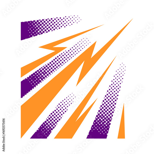 Dynamic Abstract Speed Lines Graphic Design.