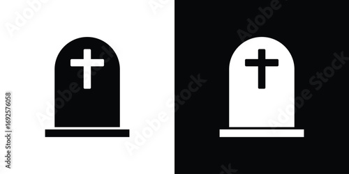 Tombstone icon logo. simple graphic symbols