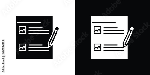 Storyboard icon logo. simple graphic symbols