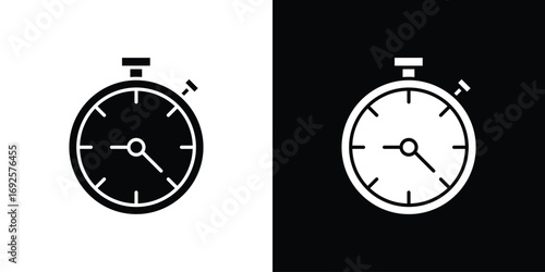 Stopwatch icon logo. simple graphic symbols