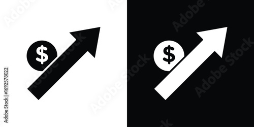 Profit growth icon logo. simple graphic symbols