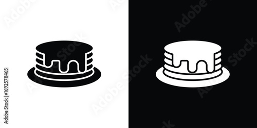 pancakes icon logo. simple graphic symbols